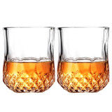 天喜（TIANXI）酒杯 洋酒杯威士忌烈酒杯玻璃杯水杯啤酒杯酒吧同款水晶玻璃酒杯套装  两只装