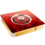 太阳花 烤火盆暖脚器烤火炉电火箱电火盆实木取暖器家用烤脚取暖器烤火器节能暖风火盆暖风机暖脚器家用 钢化玻璃火盆46*46*8CM 2000W