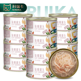 科瑞卡 猫咪零食罐头鸡胸肉金枪鱼白肉牛肉汤罐 浓汤鸡丝（80g×12罐）