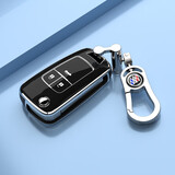 赤鲨适用别克英朗汽车钥匙套改款精英型扣男女车内装饰保护壳扣包 C款黑壳+车标单扣