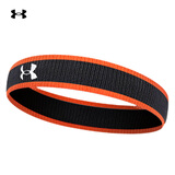 安德玛（Under Armour）运动发带男女 篮球装备瑜伽健身吸汗头带止汗带头戴导汗带 黑橙色