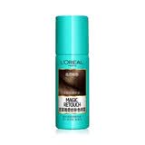 欧莱雅（LOREAL）奇妙补色喷雾一次性挑染发流行色头发彩色染发剂易清洗3秒盖白发 自然棕色-英文版