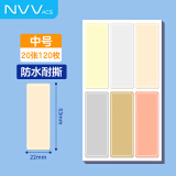 NVV 标签贴纸 中号120枚63*22mm不干胶贴纸手写自粘性彩色分类口取纸姓名字贴价格标签办公文具便利贴BL-06浅