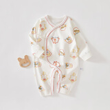 婧麒（JOYNCLEON）新生婴儿衣服春夏0-3个月初生男女宝宝连体衣棉蝴蝶哈衣爬服四季 爱丽丝花园 52cm 【0-1个月/体重2-3.4kg】