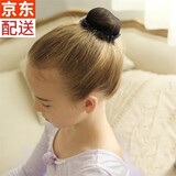 尚戈（SHANGGE）发网芭蕾舞蹈比赛考级盘发隐形网兜儿童丸子头弹力头饰发网头花 花边弹力发网-(儿童款)2个