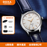 时度（DOXA）男表全自动机械手表男士休闲时尚双日历皮带腕表瑞士原装进口 白盘皮带男表D216SWH