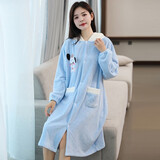 艾维乐浴巾可穿2025新款大人男女童浴裙斗篷长袖非纯棉吸水亲子儿童浴袍 成人浴袍-爱心狗(适合150-170cm)