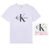 Calvin Klein 卡尔文·克莱恩 CK男装经典纯棉短袖T恤 夏季男士休闲圆领衣服男 大标41VM883-白色 XL （建议90-100kg）