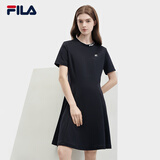 FILA 斐乐官方女装针织连衣裙时尚休闲基础防晒收腰裙子 传奇蓝-NV 170/88A/L