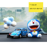 齐选汽车摆件哆啦a梦叮当猫车内饰品车载中控台车内公仔摆件机器猫 座笑哆啦+天蓝色汽车+蓝白气球