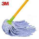 3M 思高一拖净棉线布条吸水无纺布拖把墩布家用一拖净老式传统拖把 耐磨型拖把1杆+1头