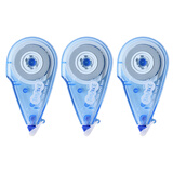 乐如诗（TANOSEE）便携装修正带 强吸附力保护盖一体型涂改带改正带修正贴文具套装5mm*8m蓝色3个TS-CR-905