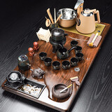 兿凡臻品 功夫整套茶具套装家用全自动实木乌金石茶盘茶台一体式电磁炉 16曲流茶盘古韵自动-防烫电器