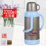 普通暖瓶家用暖壶大号保温瓶塑料外壳暖水瓶热水瓶学生宿舍用3.2l8磅 B款金色 含内胆