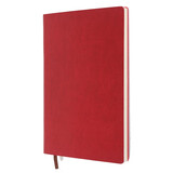 小义 笔记本定制封面可以印logo 软皮面笔记本子记事本印刷定做商务文具本子订制 会议记录本 红色 A5