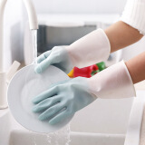 绿盒子 仙女洗碗手套 防滑耐用家务手套 厨房刷碗家务手套洗衣服清洁手套 颜色随机（均码-1双装）