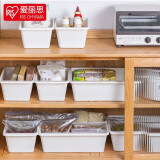 爱丽思（IRIS）冰箱收纳盒食品收纳厨房储物盒蔬菜鸡蛋置物整理盒橱柜抽屉收纳盒 白色小号31.2*20.2*12.8cm