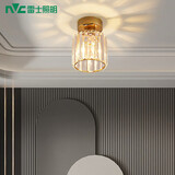 雷士（NVC）过道灯客厅led玄关灯  北欧水晶卧室餐厅灯过道走廊衣帽间门厅 克里斯 奢金玄关灯【带7瓦光源】