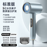 艾曼尼德国工艺吹风机家用速干静音智能风力负离子大功率冷热护发电吹风 冰蓝智能数显【标准版】