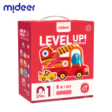 弥鹿（MiDeer）儿童拼图玩具进阶纸质大块男女孩礼物1-2岁1阶-几何车队儿童节礼物