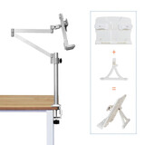 云之爵抬头看书架阅读架读书架懒人书架悬臂升降看书神器儿童立式桌面书支架考研读书阅读看书支架可调节书夹 桌面两用（带三角支架）