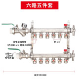 天一金牛 地热地暖分水器 地暖管地热管集水器 铜锻压加厚家装 6路分水器五件套 品质家装