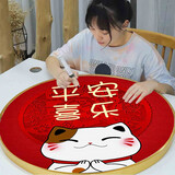 琴棋书画5D钻石画新款满钻招财猫平安客厅餐厅卧室圆画自己手工DIY贴钻绣 满钻(40*40CM)钻量多30% 半成品材料包