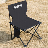 佳之钓 新款户外折叠椅钓鱼使用便携式露营小马扎带靠背美术写生使用 豪华升级黑色中号【送收纳袋】