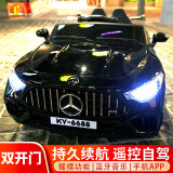 科睿梓儿童电动车四轮汽车可坐人带遥控摇摆宝宝玩具车男女小孩童车 烤黑色双电瓶双驱动+皮座蓝牙