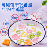 吉田久森高钙山药手指饼干儿童宝宝孕妇营养健康零食品无添加糖精动物数字 高钙蔬菜动物饼干 120g*2罐 买两份发5罐