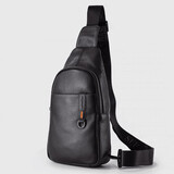 七匹狼男包斜挎包单肩背包真皮胸包头层牛皮休闲包时尚潮男出游通勤挂包 【头层牛皮】潮男时尚款