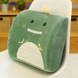 物枕居靠枕靠背垫汽车腰枕腰靠办公室护腰神器腰垫抱枕靠垫椅子座椅上班 记忆棉腰枕恐龙 32*35厘米(有内衬可拆洗)