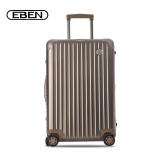 EBEN拉杆箱32英寸铝镁合金行李箱万向轮金属硬箱旅行箱 香槟色 需托运 出国长途