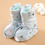 棉谷朵婴儿纯棉花手工春秋棉鞋新生儿居家冬季加厚保暖软底不掉跟护脚套
