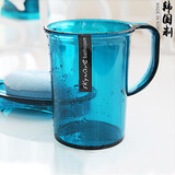 家の物语（KATEI STORY） 韩国进口有柄漱口杯情侣洗漱杯浴室刷牙杯家用牙刷杯子浴室用品 蓝色