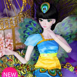 叶罗丽娃娃60厘米女孩礼物精灵梦公主玩具洋娃娃生日节日新年礼物 60CM孔雀（1娃2衣1鞋）