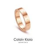 Colaivkloia情侣戒指男女对戒316L精钢一对满天星素圈情人节生日礼物送男女友 T1K031-素圈（玫瑰金） 美码7号