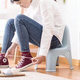 茶花儿童凳子椅子小板凳塑料靠背椅子换鞋浴室凳防滑凳幼儿园餐桌椅08531K 新款蓝色