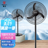 华生（Wahson）电风扇家用/落地扇/电扇立式/工业扇/18吋牛角扇低噪大风量宿舍办公车间商用强力风扇WS-C1806