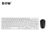 航世（BOW）HW156S   超薄便携无线键盘鼠标套装   电脑办公通用键盘   白色