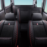 美度（meidu）适用于汽车座套五菱宏光s v 欧诺欧尚X70A七座面包车四季全包皮冰 7座=神秘黑(第二排是连体两座)