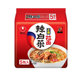 农心辛拉面辣白菜拉面韩式方便面香菇牛肉面韩国泡面袋装速食煮面 辣白菜120g*5包