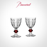 Baccarat巴卡拉 哈酷系列 1841 红酒对杯 蓝结 红结  【礼物】 透明+红色 酒杯