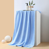 竹一百竹纤维大浴巾加大加厚成人浴巾男女吸水家用洗澡大毛巾70*140cm 蓝色 70*140cm