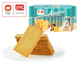 梅尼耶黑芝麻粗粮饼干无糖代餐休闲零食软心挞花生夹心饼干 高钙鱼骨味薄脆108g