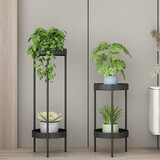 好铁匠 北欧客厅花架ins花架子简约绿萝落地式轻奢多层室内花盆架多肉架 1185黑色小号直径25*高50