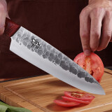 邓家刀锻打八寸主厨刀料理刀西餐菜刀寿司刀刺身刀多用三德厨师刀具专用