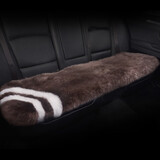 百冉皮毛一体冬季纯羊毛汽车坐垫长毛无靠背座垫真毛车垫单片方垫毛垫 后排长座垫咖色 其他车型留言车型(95%车型可用)