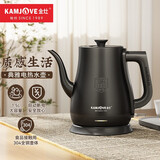 金灶（KAMJOVE）304不锈钢电热水壶 家用全钢壶体大容量拉弧式茶艺壶嘴自动断电茶台烧水壶无缝内胆热水壶 T-94 1.5L 曜黑色【水开自动断电】