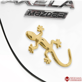 安美盛 汽车车身壁虎装饰贴 纯金属车贴3D立体个性车贴 加厚汽车装饰贴壁虎银色 吉祥物车贴 金色-单个装